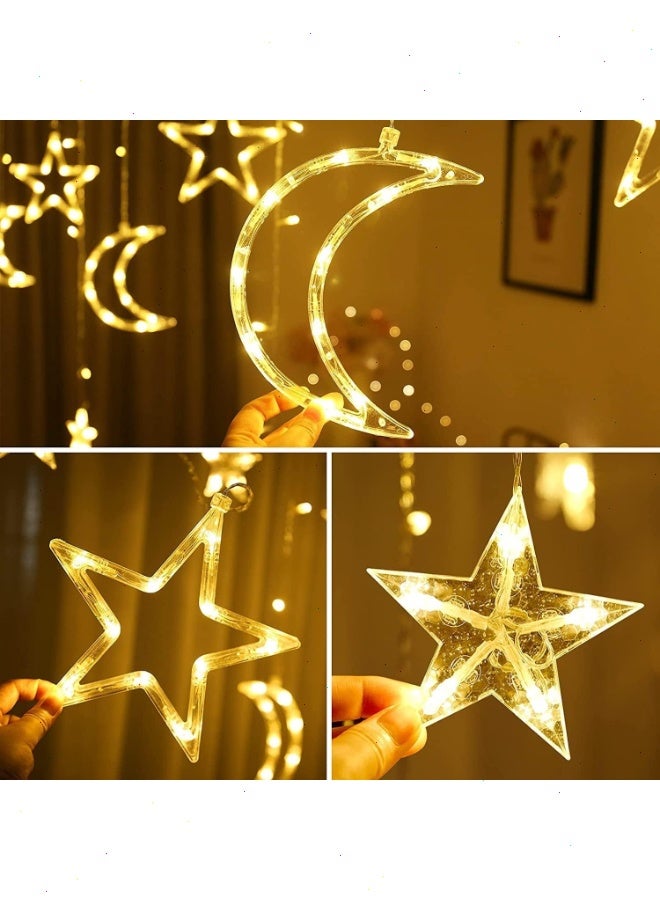 يواوليتي أضواء رمضان، أضواء رمضان LED USB، جهاز تحكم عن بعد يعمل بالطاقة مع 8 أوضاع إضاءة لتزيين الجدران الداخلية والخارجية (أبيض دافئ) - Image 4